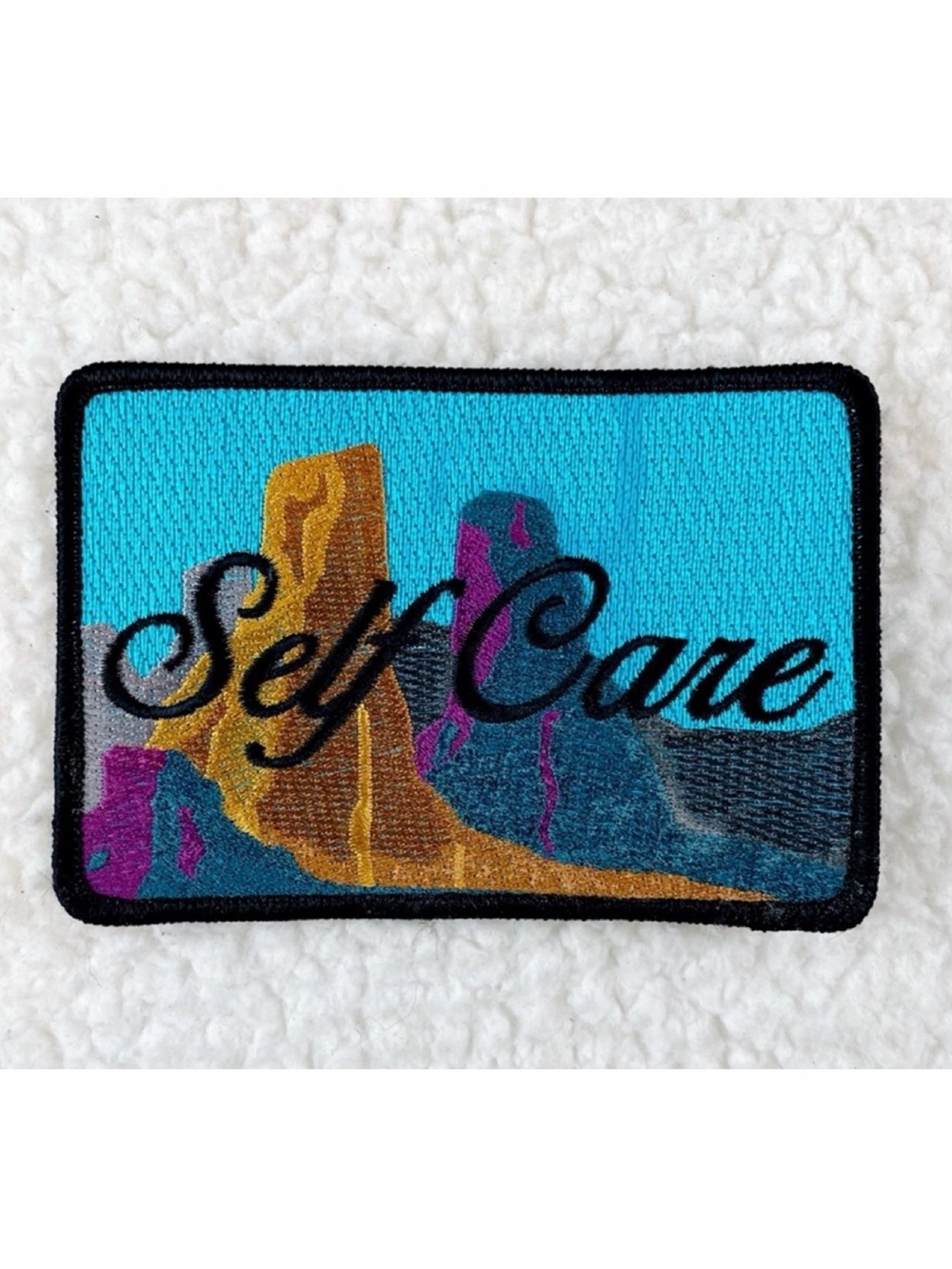 Large Self Care Embroidered Patch